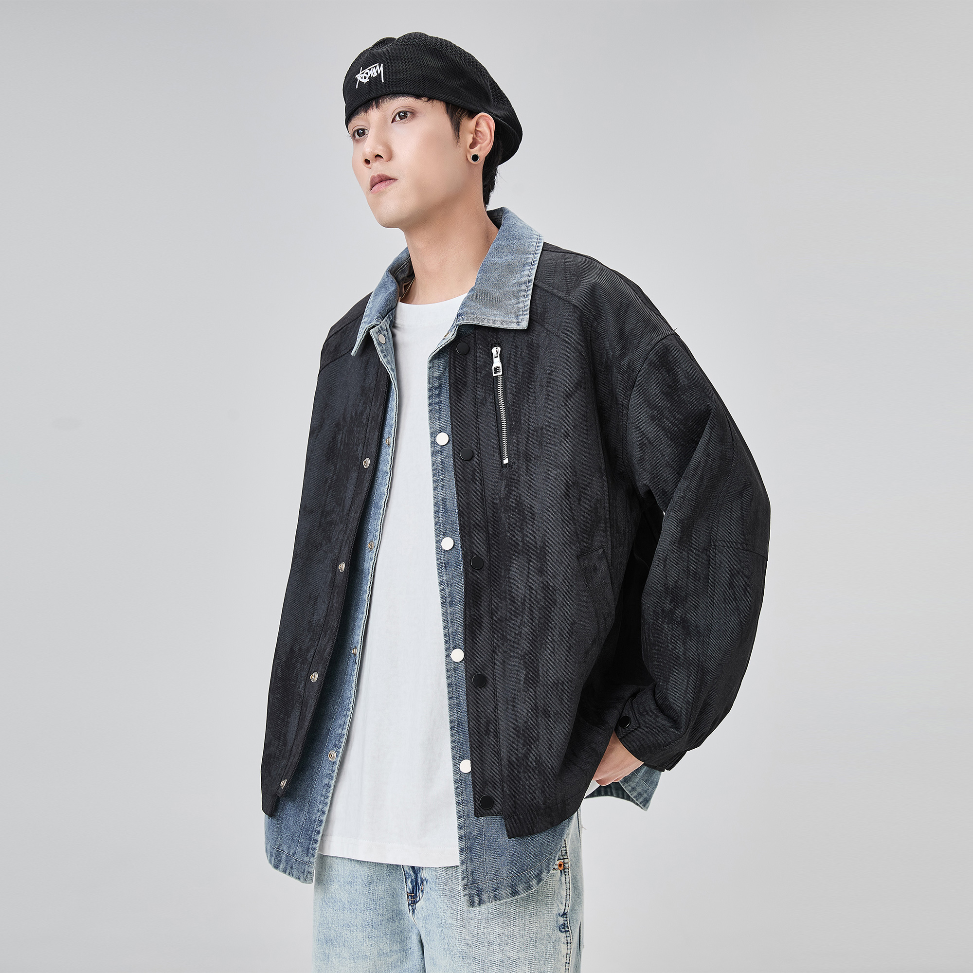  all in 解构设计 男士夹克  炫黑色 XXL