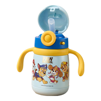汪汪队立大功儿童保温杯幼儿园吸管水杯男女孩水壶双饮杯 【带把手】316学饮保温杯-阿奇