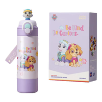 汪汪队立大功儿童保温杯幼儿园吸管水杯男女孩水壶双饮杯 【无杯套】汪汪队保温杯-珠珠