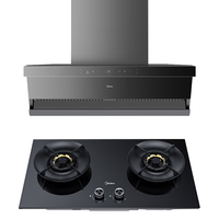  Midea/美的 变频巡航1000Pa大静压 烟灶套装  【天然气烟灶套装】搭配5.2聚能锅支架Q529L