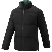 海澜之家（HLA）羽绒服男运动石墨烯外套男冬季黑色93 4XL 195/108A