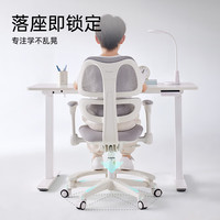 护童 儿童学习椅写字椅家用可升降调节靠背座椅升降椅儿童人体工程学椅 G501椰子灰（含脚踏）