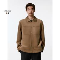 GXG 男士绒面质感时尚夹克男外套简约翻领长袖外套