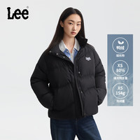 李 Lee25舒适版立领插肩袖小Logo徽标车缝线设计女羽绒服潮