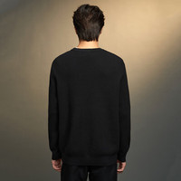 海澜之家（HLA）针织衫男冬季亦心即为系列毛衣 黑色81 2XL 185/100A
