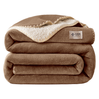 洁丽雅（Grace）加绒加厚羊羔绒毛毯冬季保暖毛毯被午睡毯沙发盖毯空调毯1.8*2.0M 摩尔咖 180cm*200cm