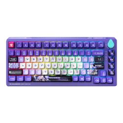 机械师 K600T 82键 2.4G蓝牙 多模无线机械键盘 白泽紫 滕紫轴 RGB