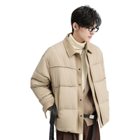 Earl Joel 假两件设计短款撞色羽绒服男士2025冬季新款保暖外套男 K551532