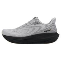 必迈男女休闲运动鞋远征者网6.0面透气跑步鞋厚底增高缓震慢跑鞋 月灰/星际黑 36