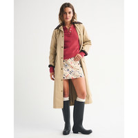 Abercrombie & Fitch女装美式罗纹亨利领长袖针织套头衫毛衣150-5351 红色 XL (170/112A)