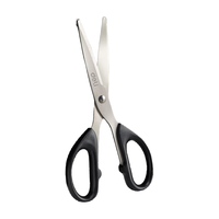 得力（deli）金属剪刀办公剪纸刀不锈钢剪刀办公用品手工便捷式美工无尖圆头家用厨房裁缝多功能剪子 小号1把 黑色 6034 160mm