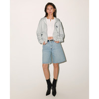 Abercrombie & Fitch女装美式抓绒字母LOGO拉链开衫连帽卫衣152-5249 浅灰色 XS (160/84A)