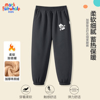 MARK FAIRWHALE保暖圆领卫衣灯芯绒束脚裤羊胎绒加绒卫裤 M胶带兔K深灰 110