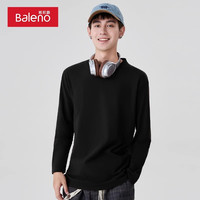 班尼路白色保暖内衣男女士加厚加绒大码修身内穿打底衫秋衣 LF