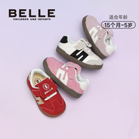 百丽（Belle）童鞋稳步鞋幼儿园鞋百搭翻盖复古德训鞋T头鞋 紫色 27 适合脚长约16.3-16.9cm