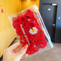 仔仔象 儿童皮筋不伤发弹性好宝宝头饰新年红色女童扎头发圈婴儿小号头绳