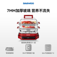 大宇 玻璃电蒸锅陶瓷汽锅蒸炖煮多功能家用多层大容量