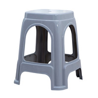 OEING 塑料凳子家用加厚简约高凳餐桌板凳方凳商用凳子 浅绿46厘米高 加厚款一张