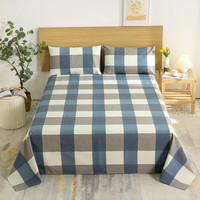 麦琪娜 MAGINA 麦琪娜 老粗布床单 120*230cm 蓝格