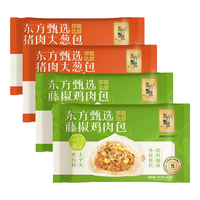 东方甄选早餐大包子4袋装480g/6只/袋 猪肉大葱包*2+藤椒鸡肉包*2 速冻半成品 冷冻