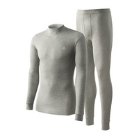 YOUKESHU 100%棉 男士纯棉保暖内衣舒适防螨棉毛衫中领秋衣秋裤套装