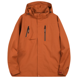 探拓 冲锋衣三合一加厚防寒保暖户外滑雪登山服 05CF 寂寥橙 2XL