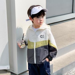 左西 男童外套夏季透气儿童皮肤衣连帽空调防护服户外春秋男孩中大童装