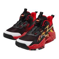 XTEP特步童鞋儿童掣风2.0运动鞋第九代系带旋转扣篮球鞋 黑/状元红 39