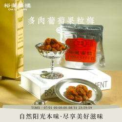 裕莲茶楼 【李佳琦同款】 新鲜果肉自然熟成原果晾晒可口酸梅肉果干80g*1袋 果粒梅80*1袋