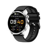  LAISIDI/莱思帝 心率血压血氧监测 智能手表  硅胶表带 黑色 银色 46mm