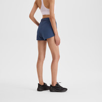 迪卡侬（DECATHLON）速干运动套装女夏季跑步T恤短袖短裤休闲运动服 墨青色 L