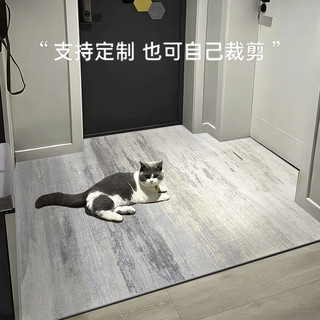 羊贵妃（YANGGUIFEI）入户地垫客厅门垫简约现代门口地垫家用脚垫进户门轻奢垫子 墨染 80cm*120cm