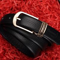 鳄鱼恤 双面头层牛皮时尚女腰带百搭针扣皮带女士真皮女皮带