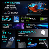 ThundeRobot/雷神 240HZ 2.5K高色域 电竞游戏本 16G内存 2TB固态