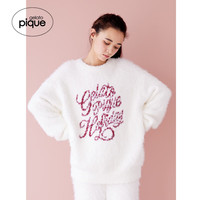 gelatopique本命年红羽毛纱套头衫PWNT245083 灰白色 均码（F）