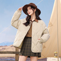 雪中飞轻薄羽绒内恤防风袖口保暖女士短款羽绒服女