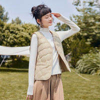 雪中飞秋冬羽绒马甲女士羽绒服轻盈显瘦无袖坎肩时尚百搭叠穿保暖背心