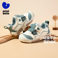 迷你巴拉 MINI BALA 巴拉宝宝学步鞋2025春秋季软底防滑男女童机能学步鞋 黑白色调 23 (内长15cm 参考脚长14.5cm)
