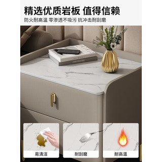 苡茉床头柜实木卧室现代家用简约2025新款轻奢小型床边柜子储物柜