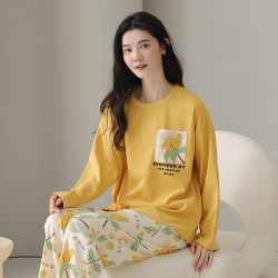 芬腾 100%纯棉家居服套装 上衣+裤子