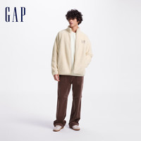 Gap/盖璞 抱抱绒 男士抓绒立领外套 XL (180/100A) 亚洲尺码 米色