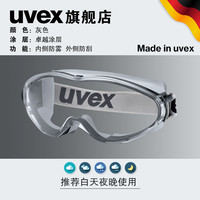 优唯斯 9002285 防风护目镜 灰色透明镜片 德国进口镜片