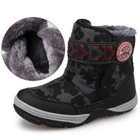 优沃 儿童靴子2020新款秋冬季中小童男童雪地棉靴加绒加厚女童短靴