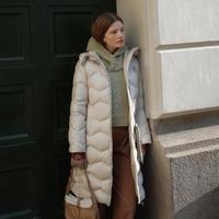 TEENIE WEENIE 女羽绒服小熊女装冬季简约风腰带修身优雅外套