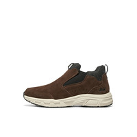 Skechers斯凯奇冬季男鞋休闲高帮鞋加绒保暖靴子厚底一脚蹬户外鞋 巧克力色/黑色/CHBK 39.5