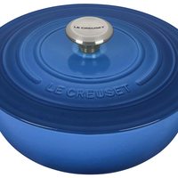 LE CREUSET 酷彩 法国进口珐琅铸铁锅汤锅焖炖煮锅电磁炉燃气通用 7L 32cm马赛蓝