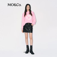 MO&Co.【SMILEY联名】卫衣2025冬噪点印花洗水微褪色全棉MBE4SWS006 玫粉色 S /160