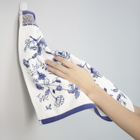 棉田 cottonfield LH1907-2M2F 纯棉方巾 吸水柔软 1条 蓝色
