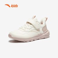 安踏儿童运动鞋男女童棉鞋秋冬大童革面加绒保暖元气跑步鞋A22546968 (加绒)象牙白/藕灰-1 36