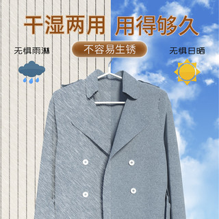 【20只装】家用无痕简约衣架金属成人防滑带凹槽浸塑衣架